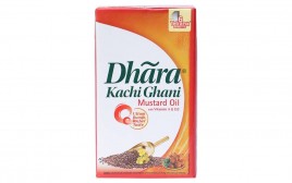 Dhara Kachi Ghani Mustard Oil  Tetra Pack  1 litre